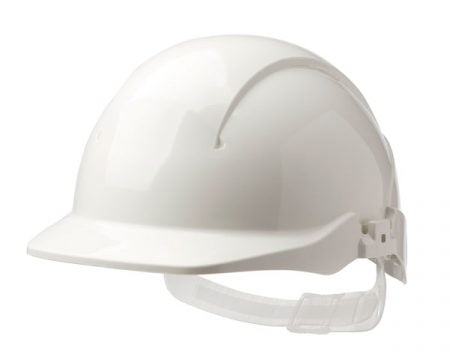 Concept Full Peak Slip Ratchet Helmet White
