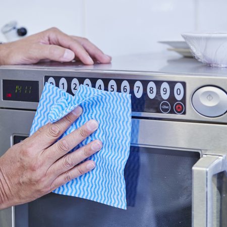 A general purpose medium weight cleaning wipe. Made from a viscose and polyester blend. Ocean wipes are food contact safe.