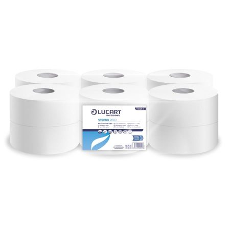 Lucart Professional STRONG 200J - 2-ply Mini Jumbo Toilet Paper Rolls - 12 Rolls