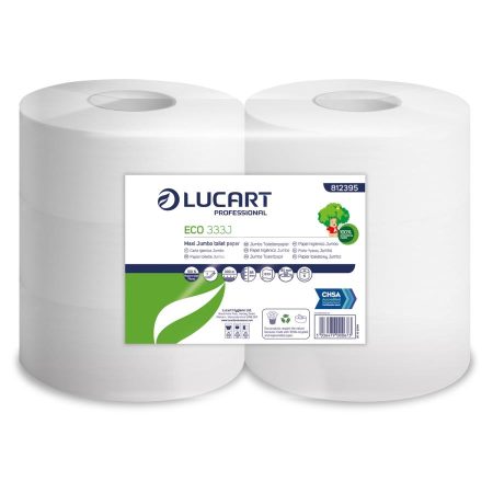 Lucart Professional ECO 333J - 2-ply Maxi Jumbo Toilet Paper Rolls - 6 Rolls