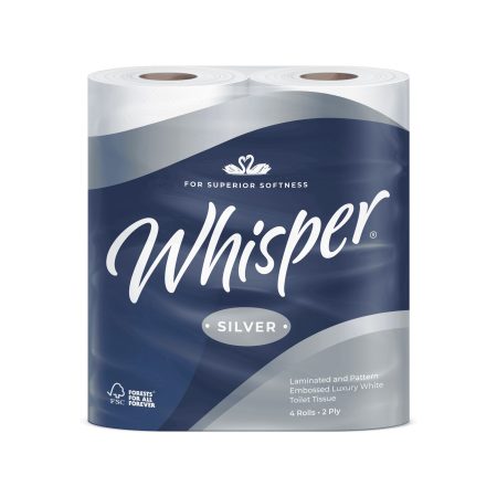 Whisper Silver - 4 Rolls
