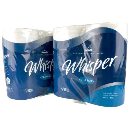 TLCLASSIC Whisper Classic Toilet Roll (4 Rolls x 10) - 40 Rolls